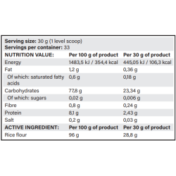 Crème de riz 1kg YAVA LABS